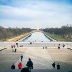 People standing in front of the Washington Monument
